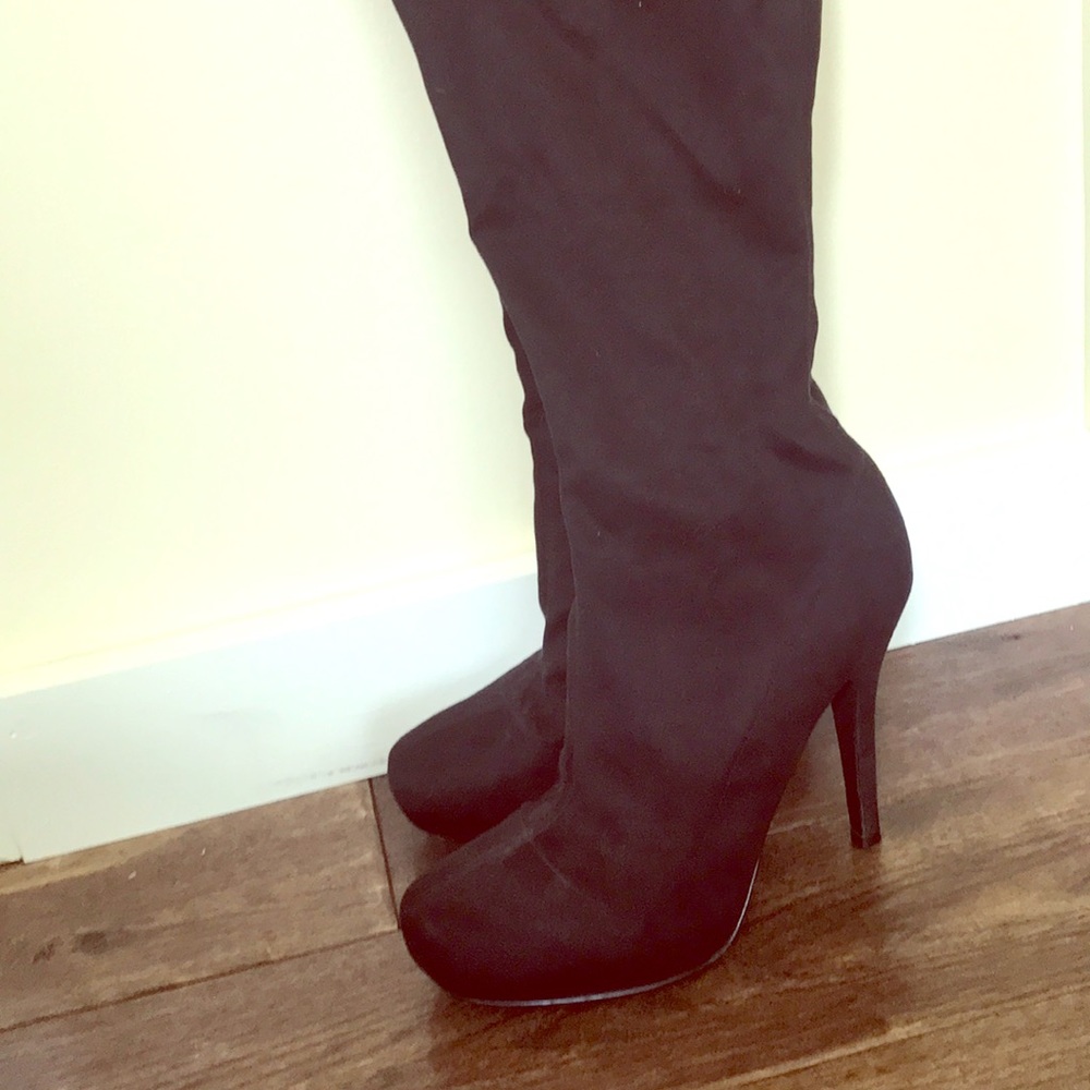 MPS full-zip heeled platform boots-sz 8.5